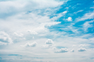 Blue sky with scattered clouds