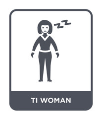 ti woman icon vector