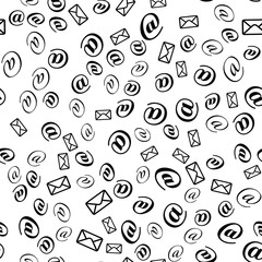 E-mail and letter. Seamless vector EPS 10 pattern