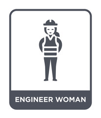 engineer woman icon vector