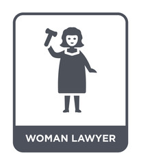 woman lawyer icon vector