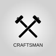 Craftsman icon. Craftsman concept symbol design. Stock - Vector illustration can be used for web.