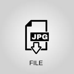 Obraz premium Jpg file icon. Jpg file concept symbol design. Stock - Vector illustration can be used for web.