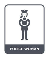 police woman icon vector