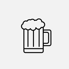 Mug of beer icon. Beer concept symbol design. Stock - Vector illustration can be used for web.