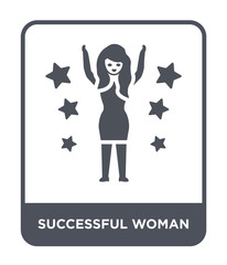 successful woman icon vector