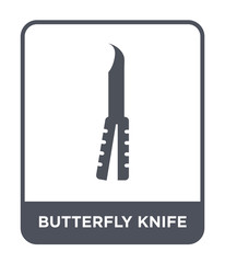 butterfly knife icon vector