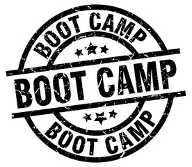 boot camp round grunge black stamp