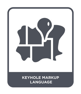 keyhole&nbsp;markup language icon vector