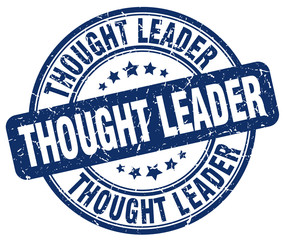 thought leader blue grunge stamp