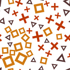 Seamless vector EPS 10 Geometric pattern. Multicolor Figures. Texture for print and Banner. Flat style