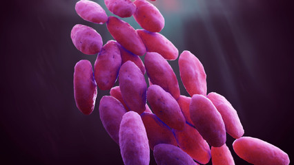 Carbapenem-resistant Enterobacteriaceae 3d illustration