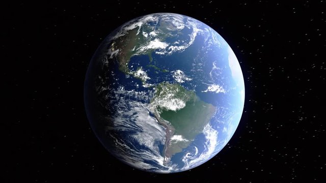 Realistic 3d animated earth showing the borders of the country Zambia and the capital Lusaka in 4K resolution