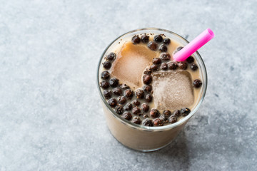 Homemade Milk Bubble Tea with Tapioca Pearls