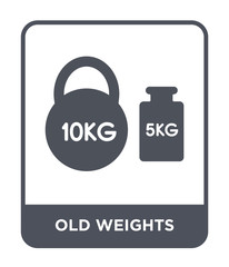 old weights icon vector