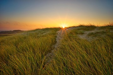 Sonnenaufgang - Weg durch die Dünen