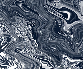 Artistic illustration. Painted black waves. Dark gray marble texture. Decorative wallpaper. Handmade unique background. Vector creative design. Abstract art image