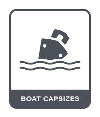 boat capsizes icon vector