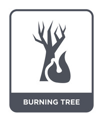 burning tree icon vector
