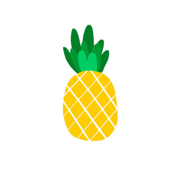 cute pineapple icon symbol vector, illustration