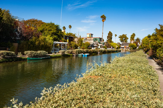 Venice Beach Canals neighbourhood near Los Angeles California