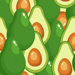 Avocado print Seamless pattern for textiles, prints, clothing, blanket, banner, and more.