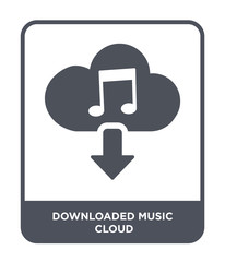downloaded music cloud icon vector