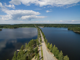 Causeway leading towards Taipalsaari