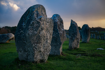 alignements néolithiques de Carnac en Bretagne, France