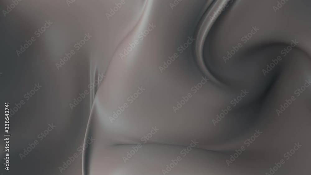 Poster 3d render abstract background with elegant deformed cloth piece. smooth fabric with curls, twists, s
