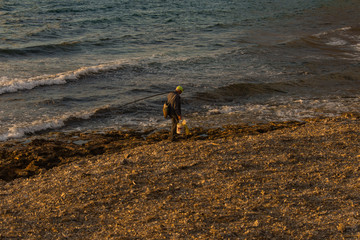 Vecchio pescatore in Sicilia
