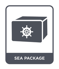 sea package icon vector