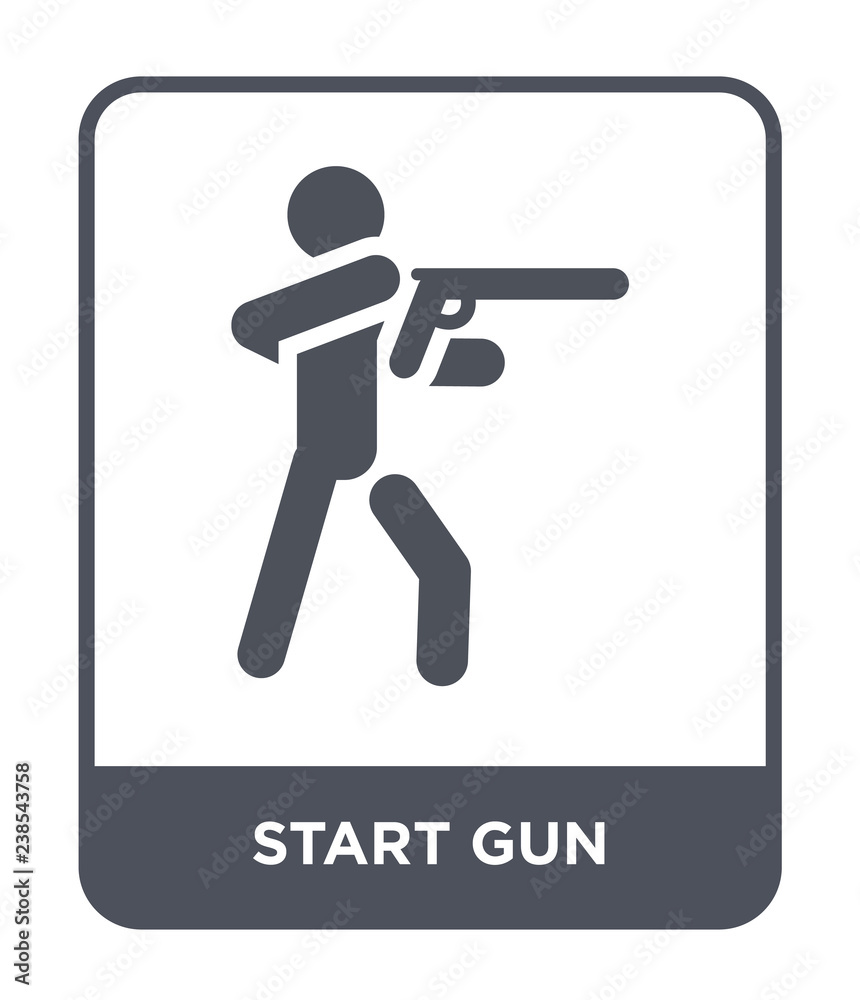 Wall mural start gun icon vector