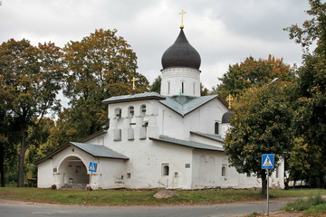 building is an old Russian church white color