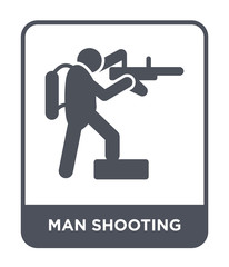 man shooting icon vector