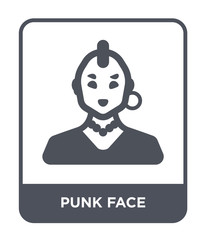 punk face icon vector