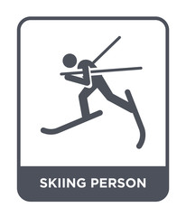 skiing person icon vector