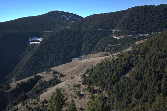 Paisaje con montañas en Canillo (Andorra)