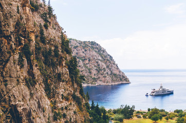 Butterfly Valley beach near Oludeniz in Turkey