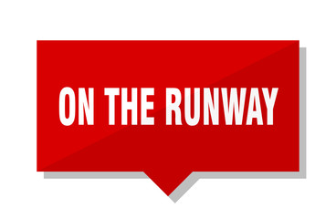 on the runway red tag