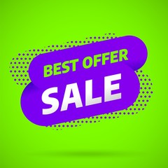 Sale banner template design, Big sale best offer. End of season. Vector illustration.