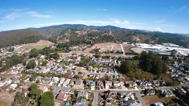 Montara California Aerial City Downtown View