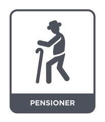 pensioner icon vector