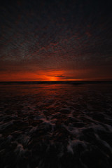 Fototapeta na wymiar Tropical red sunset