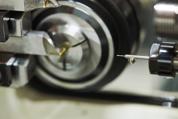 Obraz na płótnie Canvas metal machining milling process on CNC center