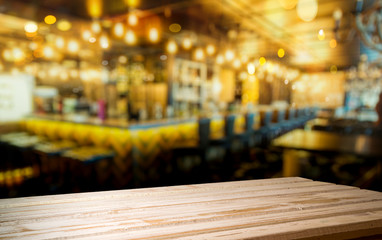 wooden desk space and bar interior and space for you