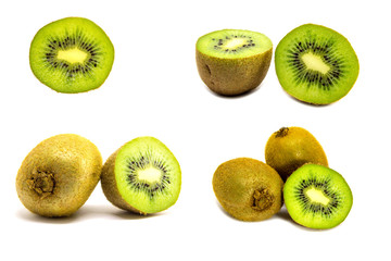 Fototapeta premium Kiwi fruit isolated on white background. Clipping Path