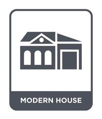modern house icon vector