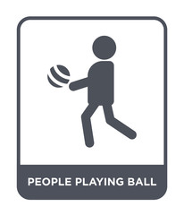 people playing ball icon vector