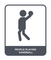 people playing handball icon vector